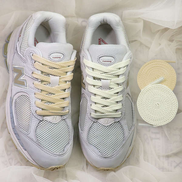 สายเชือกรองเท้า เชือกรองเท้ากลม เข้ากันได้กับ NB New Balance 2002r 574 327 Off-White เชือกผูกรองเท้า Original Newbalance 5740 สีดํา