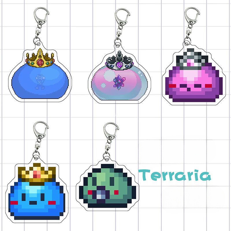 [จี้] Terraria Terraria Slime Full Range สินค้าอะคริลิคกระเป๋าเป้สะพายหลังสองด้านจี้พวงกุญแจของขวัญ 