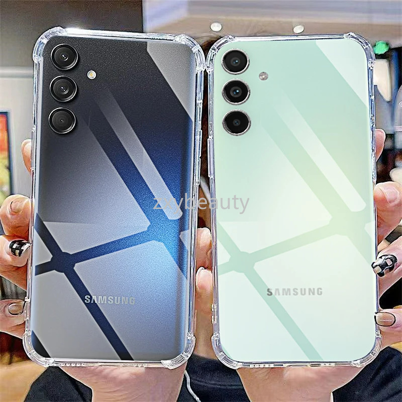 สําหรับ Samsung Galaxy A55 A35 A16 LTE A26 A36 A56 2025 5G กรณีถุงลมนิรภัยโปร่งใส Anti-Fall ป้องกัน 