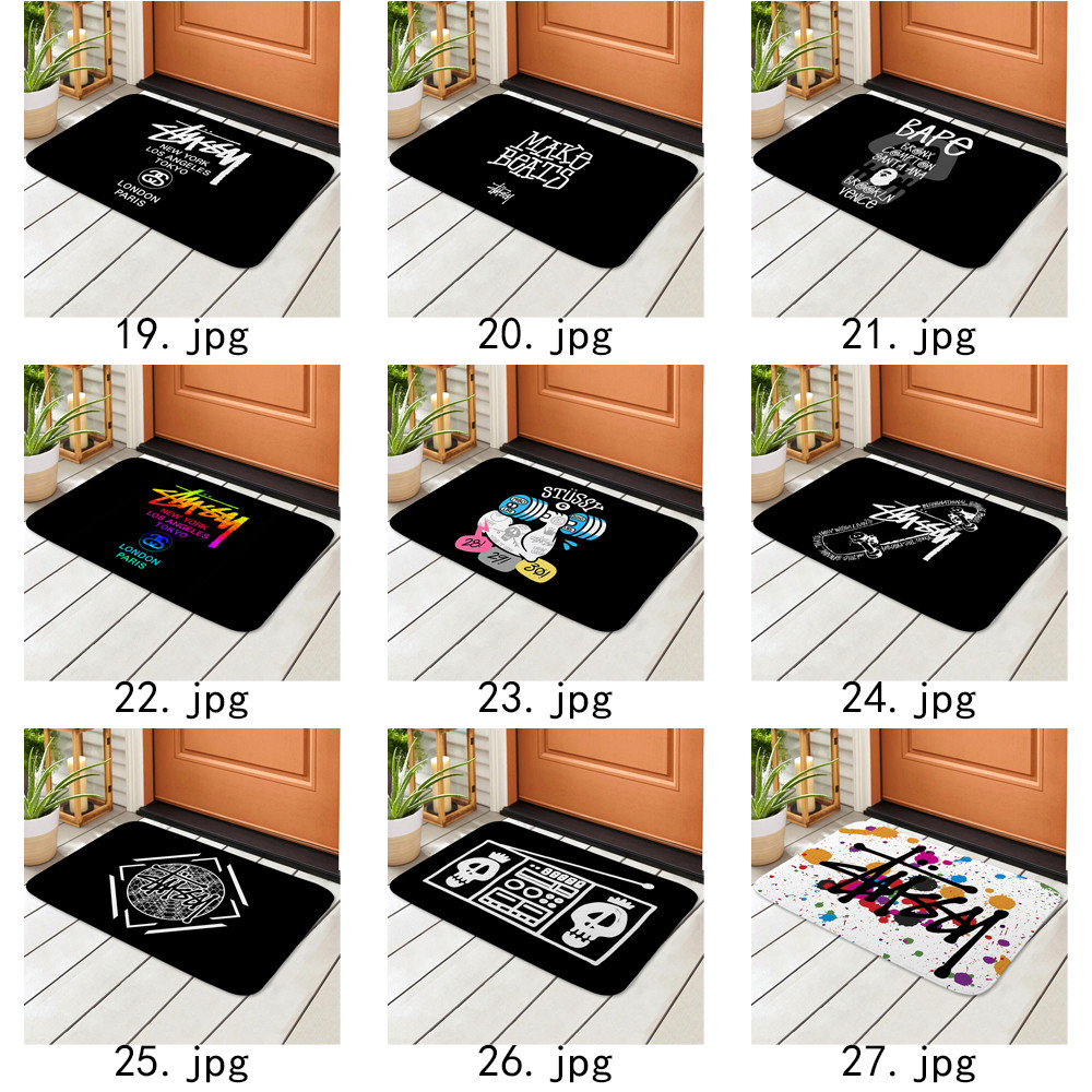 Art Stussy โลโก้ประตูพรมกันลื่น Pad ห้องน้ําอาบน้ําเสื่อกันลื่นพรม (60x40 ซม.) - รูปที่ 3