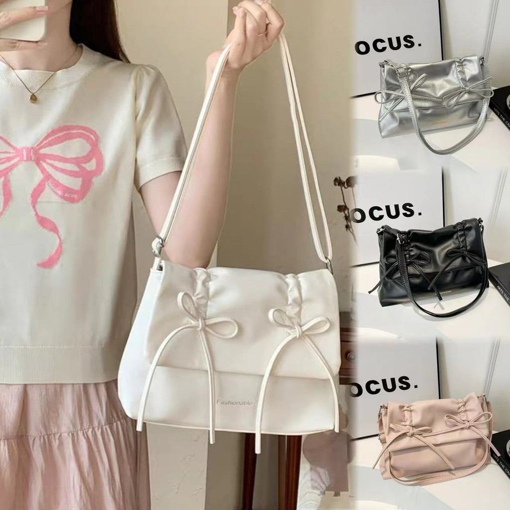 HIH-shop กระเป๋าสะพายข้างมาใหม่สำหรับผู้หญิงมี 4 สี pu กระเป๋าแฟชั่น