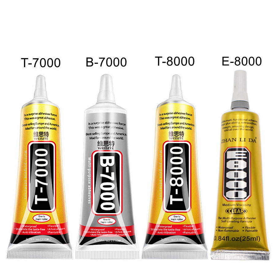 อเนกประสงค์ B7000 E8000 T7000 T8000 กาวหน้าจอโทรศัพท์มือถือกาวเหลวใสกาวซุปเปอร์ DIY ซ่อมโทรศัพท์มือถือ