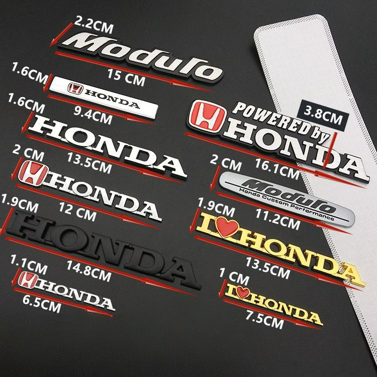 Honda CRV Accord Civic Honda ดัดแปลงโลโก้ท้ายโลโก้ Modulo ตัวอักษรภาษาอังกฤษ