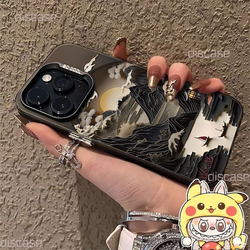 Unique Art Landscape Premium รูปภาพเคส iPhone เหมาะสำหรับ iPhone DROP Resistance MAX 8 plus XS MAX 7 plus XR 13 Pro 12 14 Plus ฝาครอบซิลิโคนกันฝุ่นกันน้ำ wgyc