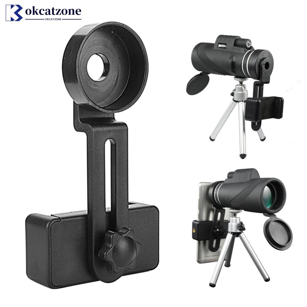 Okcatzone อะแดปเตอร์โทรศัพท์มือถือคลิป Universal Connect ฤดูใบไม้ผลิคลิปแบบพกพา Monocular Spotting ขอบเขตกล้องโทรทรรศน์วงเล็บ Assist การถ่ายภาพ H2O3