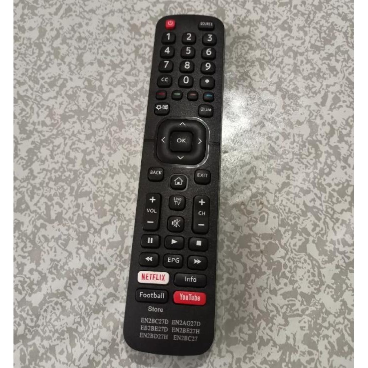 Hisense สมาร์ททีวีรีโมทคอนโทรล EN2BD27H EN2BC27 50K303/ 55K303V2 43A5605/ 39A5605/ 32A5605/ 32E5600/