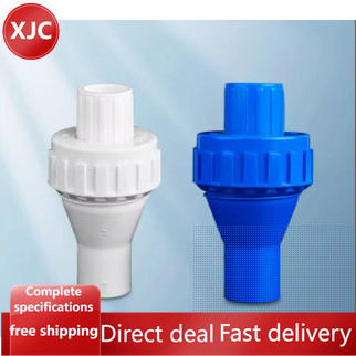 [xjc] เช็ควาล์ว พีวีซี สีฟ้า/สีขาว พร้อมสปริง ยูพีวีซี พลาสติก อุปกรณ์ท่อน้ําประปา
