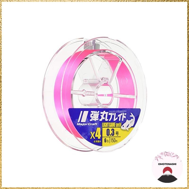 Major Craft PE Line Bullet Braid Four Strand Light Game Pink 150M Made in Japan