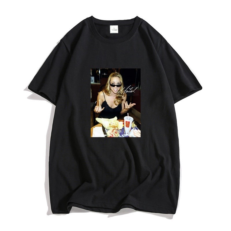 👍💥 [พร้อมส่ง] เสื้อยืด ผ้าฝ้าย พิมพ์ลายกราฟฟิค Mariah Carey สําหรับผู้ชาย