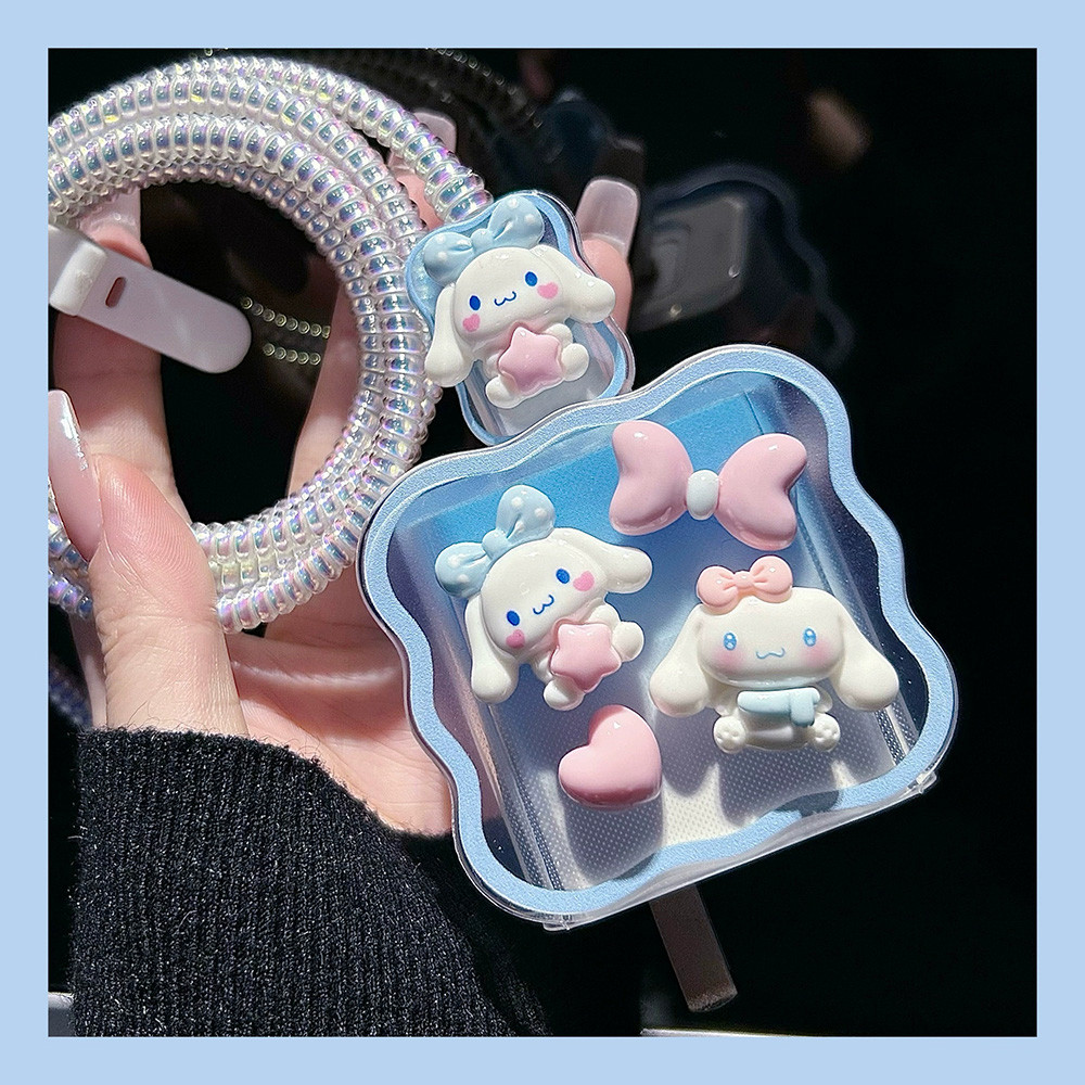 For iPhone 18W/20W สายชาร์จข้อมูลพิมพ์ลายเกาหลีฝาครอบป้องกันสายเคเบิลข้อมูลป้องกันการแตกหักเชือกป้องกันการแตกหัก - รูปที่ 3