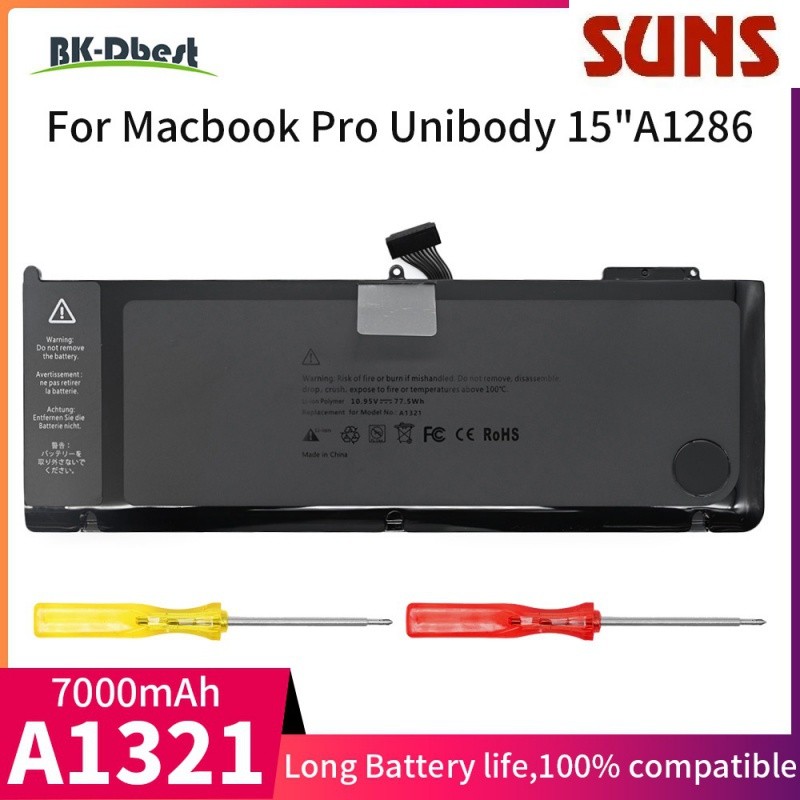 ✿BK-Dbest แล็ปท็อปแบตเตอรี่ A1321เข้ากันได้สำหรับ MacBook Pro A1286ที่มีคุณภาพสูง