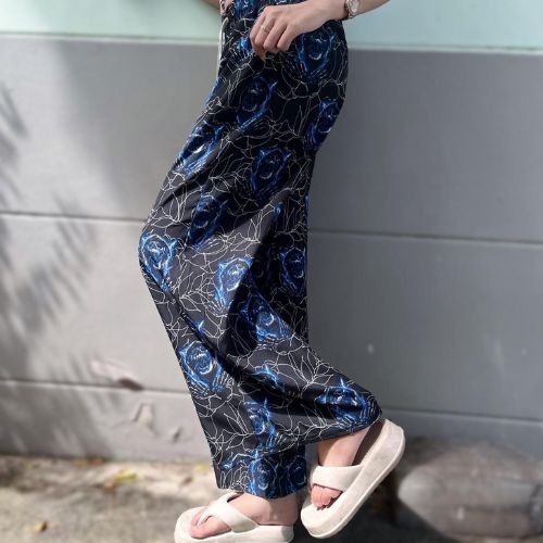 กางเกงผ้าสปัน ดีไซน์สวยงาม ทันสมัย เข้ากับทุกสไตล์การเเต่งตัว B40 ใส่สบาย มีเชือกรูด มีกระเป๋าข้าง - รูปที่ 3