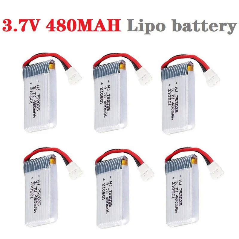 1/2/3/5pcs H31 Battery 3.7V 480mAh Rechargeable Battery for H107 H31 KY101 E33C E33 RC Drone Spare P