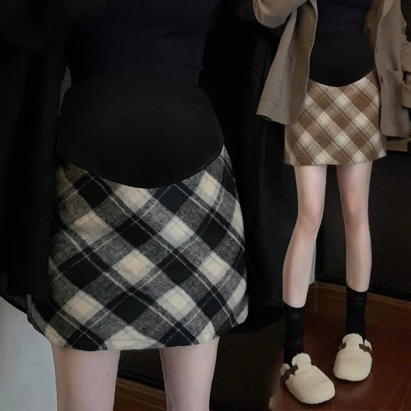 V25 หนา A-Line ชุดราตรีกระโปรงพร้อมชุดชั้นในเอวสูงยืดหยุ่นปรับแฟชั่นลาย