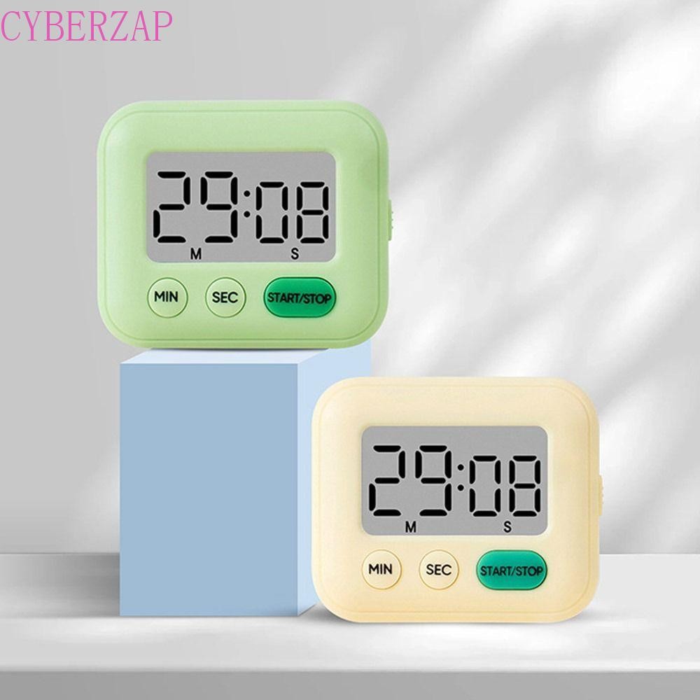 Cyberzap ตัวจับเวลาในครัว หน้าจอขนาดใหญ่ พร้อมขาตั้ง ตัวจับเวลาถอยหลัง ตัวเตือนจับเวลาแม่เหล็กสไตล์มินิมอล ตัวจัดการเวลา นาฬิกาจับเวลานอน อุปกรณ์ครัว