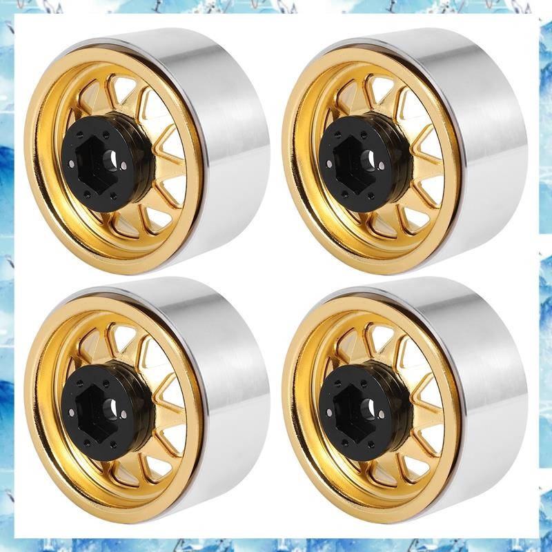 4pcs 1.9 Beadlock ล้อ Hub Rim สําหรับ 1/10 RC Crawler Axial SCX10