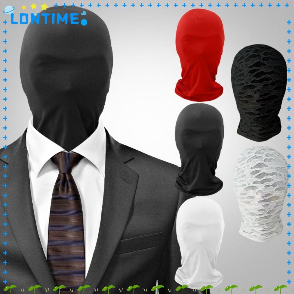 Lontime 2 ชิ้น Hood คอสเพลย์ Prop, สีดําบางคอสเพลย์ Full ,ฮาโลวีนเครื่องแต่งกาย Party Dress Up Ghost Festival อุปกรณ์เสริม Cosplay Head Cover