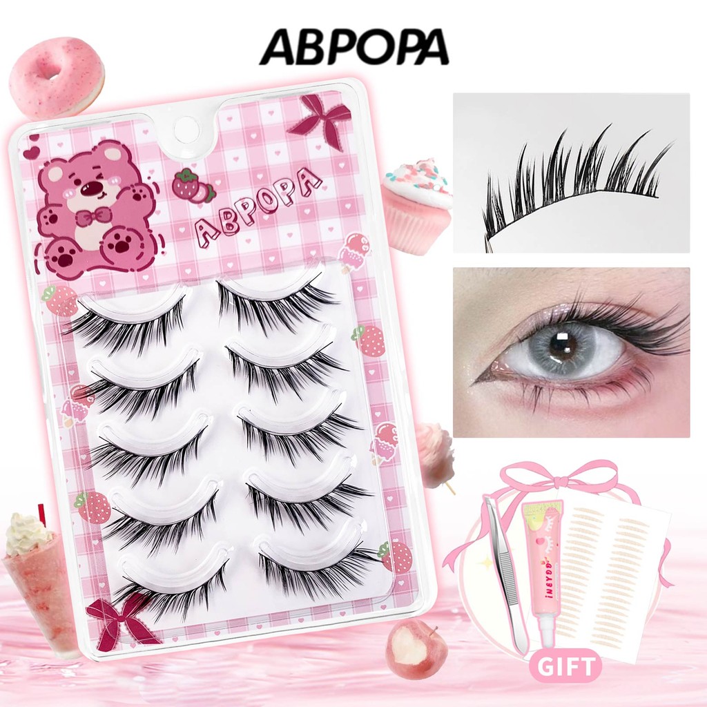Abpopa ขนตาปลอม Soft Light เซ็กซี่ High-end Layering Dramatic Unibody 5 คู่
