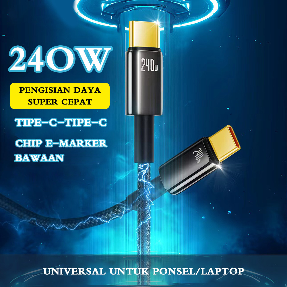 HP Tungsten gold fast charge data cable type-c to type-c 240W 1.2M-cable for mobile phone/laptop/tab