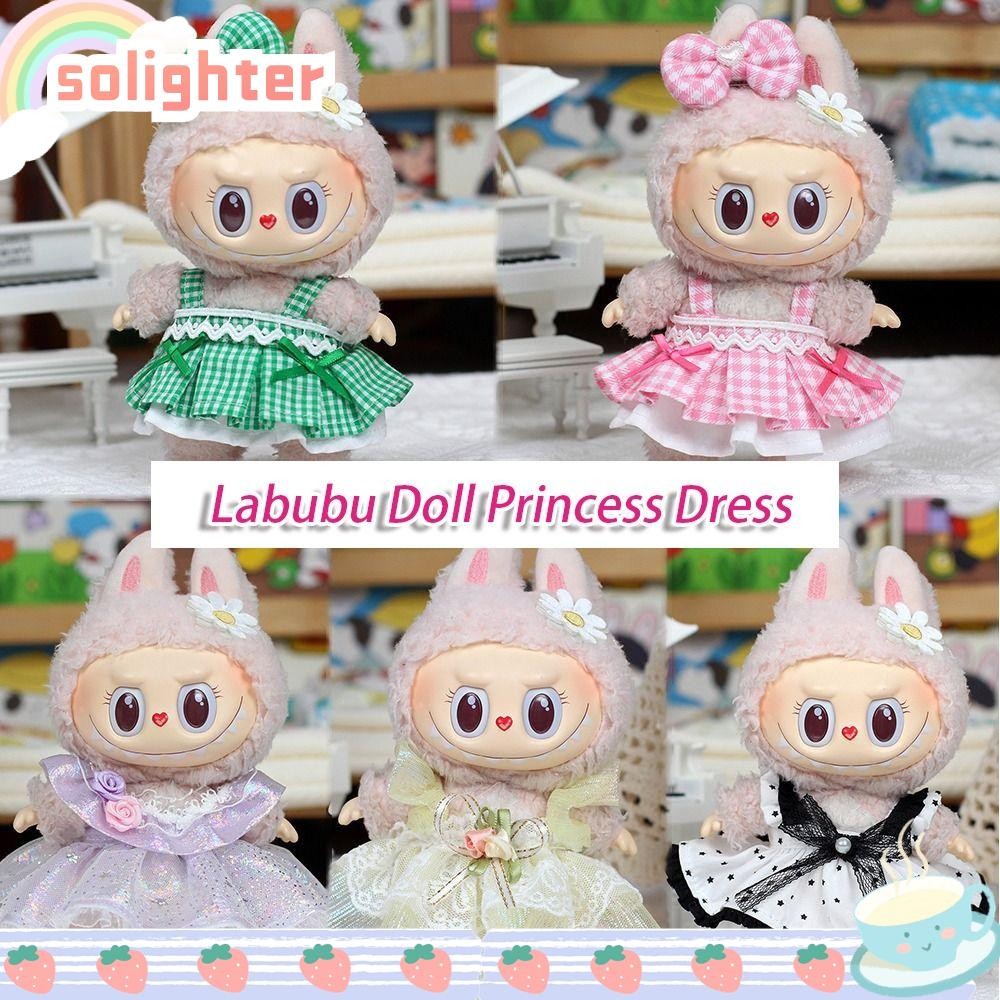 Solighter ตุ๊กตาอุปกรณ์เสริม, ตุ๊กตาผ้าฝ้าย Labubu Time To Chill Filled Labubu ตุ๊กตาเสื้อผ้า, ทนทาน Handmade Cos ของขวัญ|เสื้อผ้าตุ๊กตาทํามือสําหรับตุ๊กตาลาบู 17 ซม