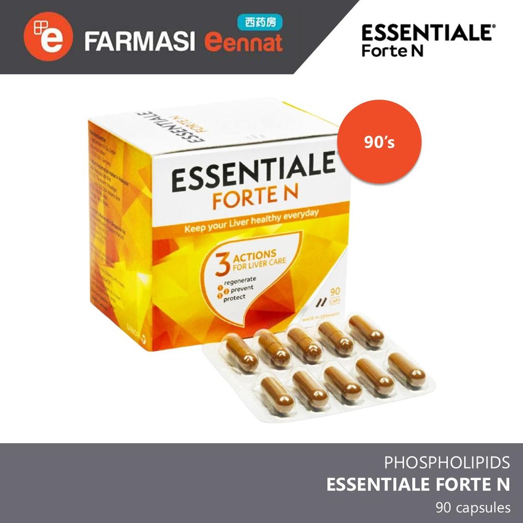 [Eennat Pharmacy] Essentiale Forte N Capsules (90s) Phospholipids สําหรับการปกป้องตับ