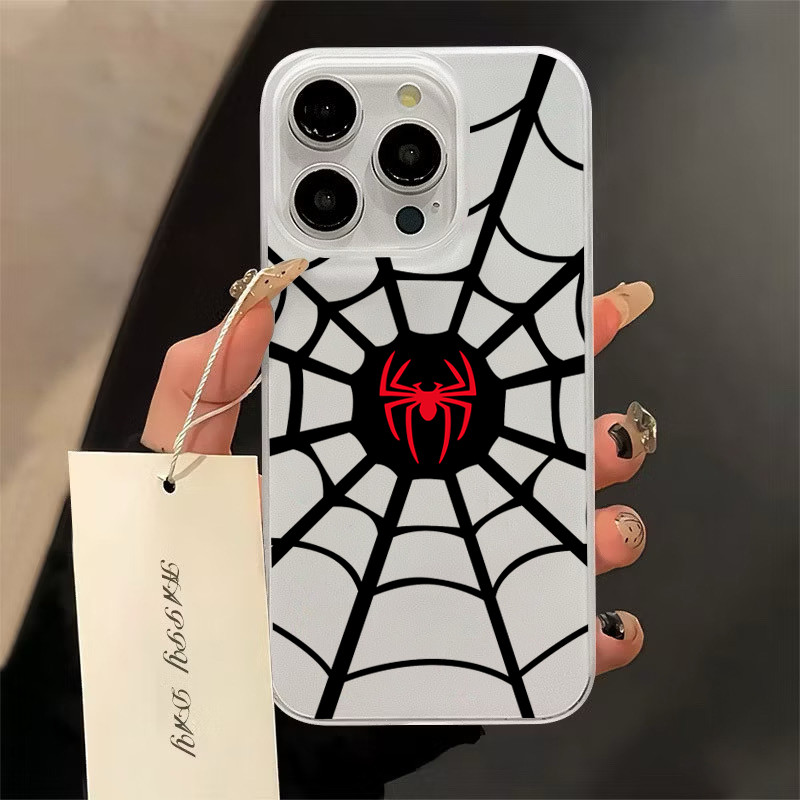 ฝาครอบโทรศัพท์นุ่ม แมงมุมแดงFor iPhone 11 13 15 เคส ไอโฟน12 14 ProMax 7 8Plus X XR XSMaxกันกระแทก ส่งจากไทยสิน