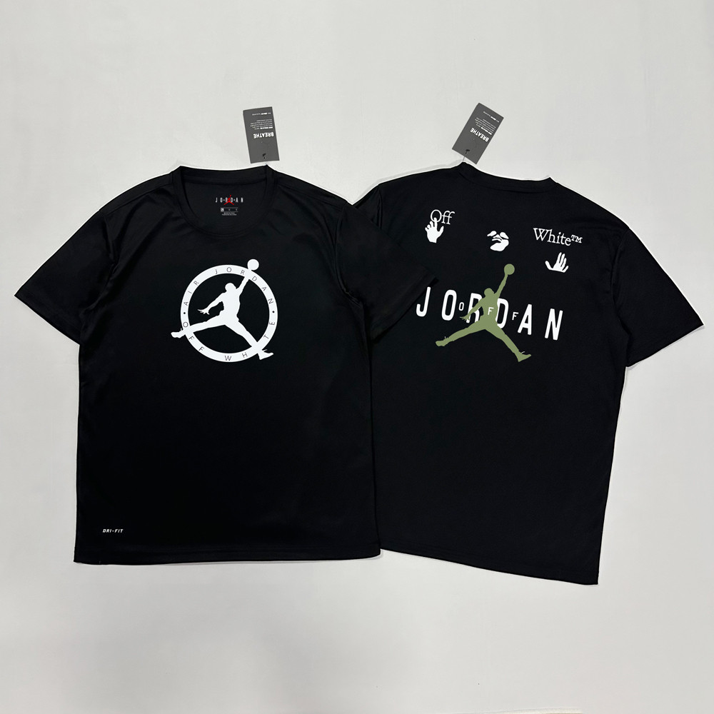 Aj Basketball Quick-Drying Short-Sleeved T-Shirt No. 23 ชุดฝึกคนอากาศสไตล์เจ็ดอเมริกันกีฬาลําลองหลวมระบายอากาศออกกําลังกายด้านบน