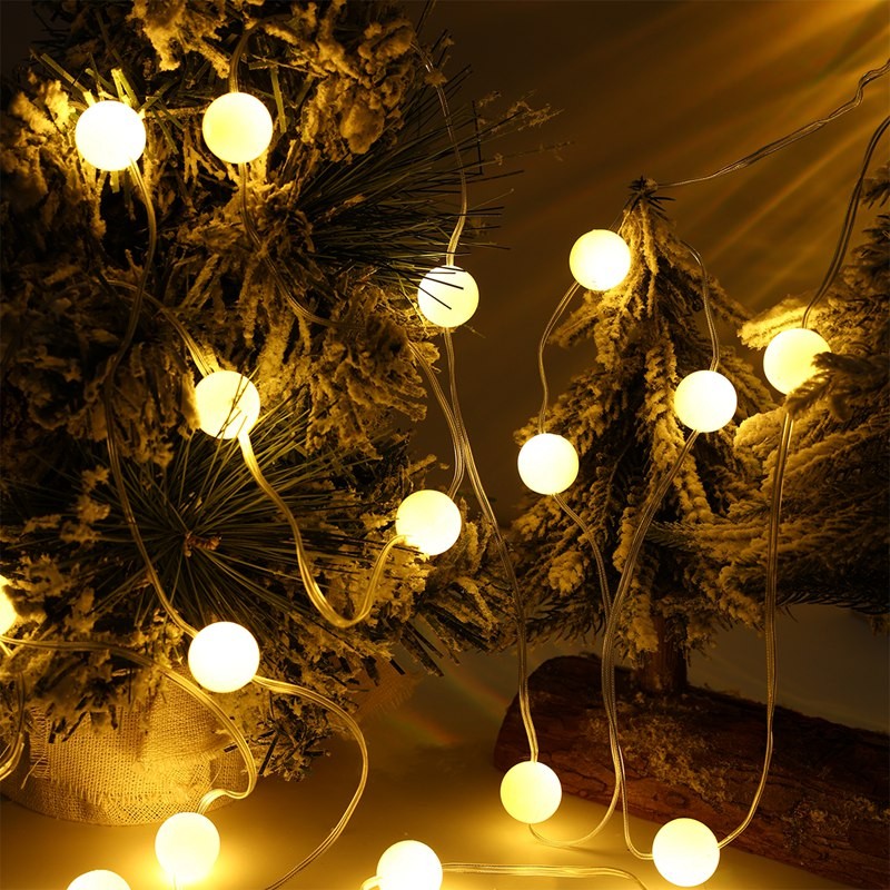 ไฟ Led String หลากสี Globe Ball Fairy ไฟแบตเตอรี่ดําเนินการคริสต์มาสตกแต่งคริสต์มาสงานแต่งงานวันเกิดครบรอบ Party Needs