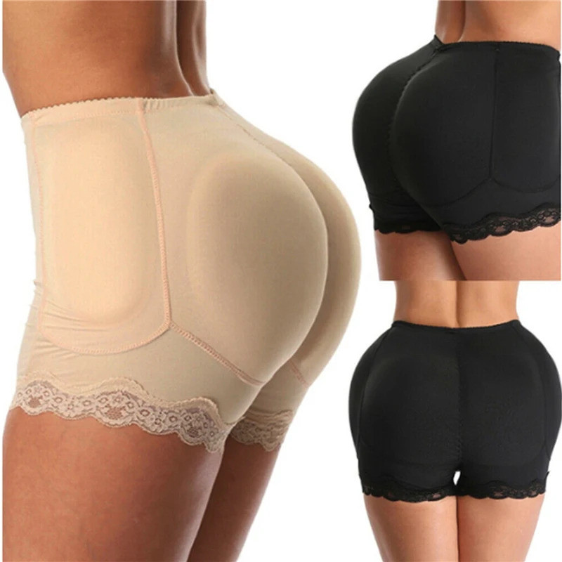 บุก้นกางเกงในปรับแก้ไขก้นช่วยเพิ่มร่างกาย Shaper ออกแบบสายคล้องสะโพกปลอมชุดชั้นในดันขึ้นกางเกงใน
