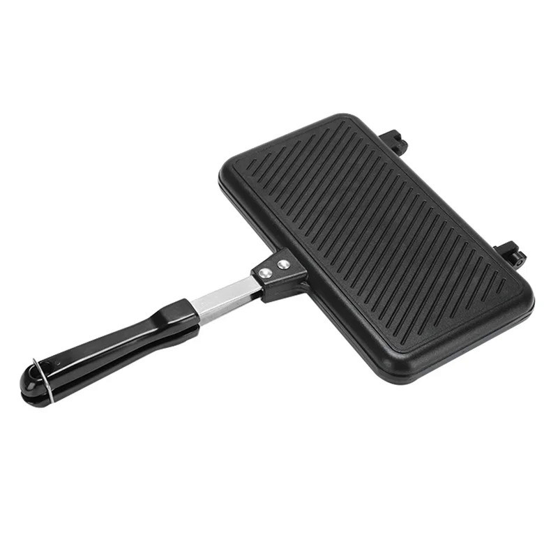 Portable Frying Pan Breakfast Frying Pans Folding Cooking Pan Hiking Frying Pan Double- Sided Frying