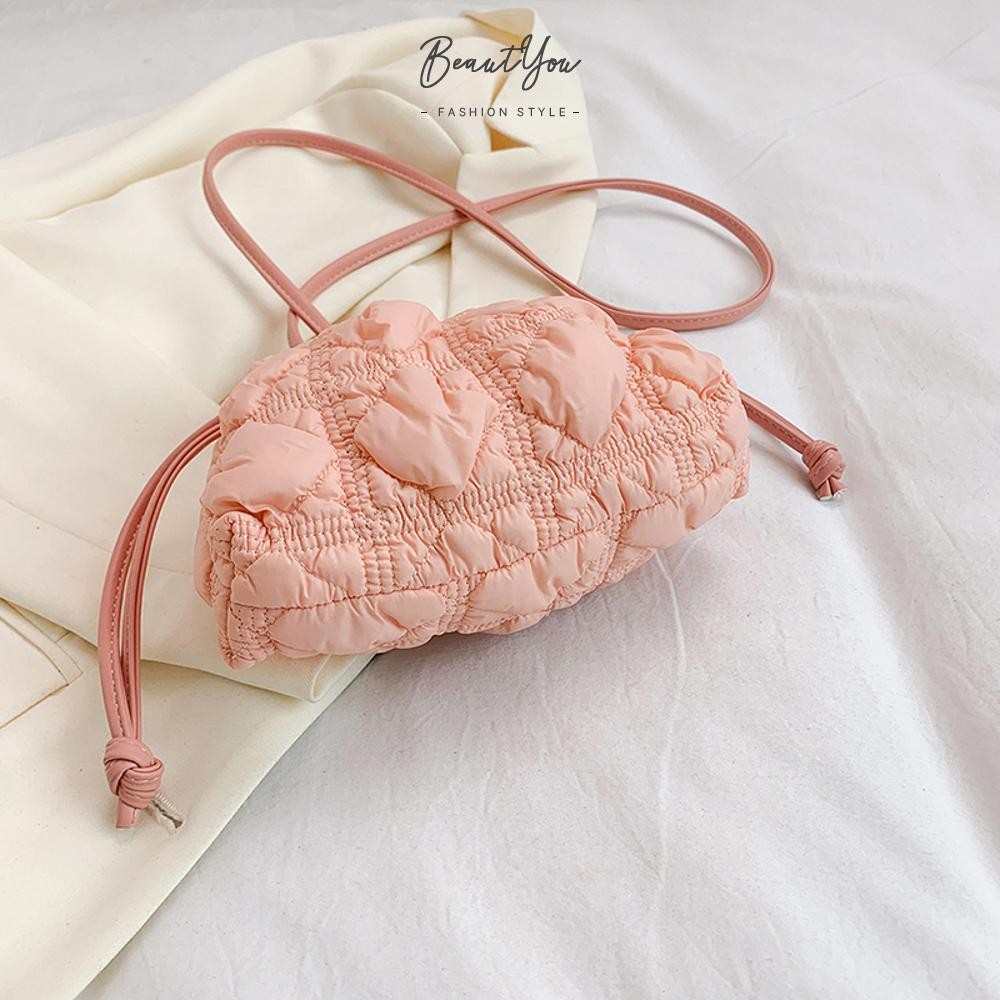 แฟชั่นผู้หญิงกระเป๋าสะพายเชือกรูดสายรัดที่ถอดออกได้ Chic Hobo กระเป๋าสําหรับเดินทางกลางแจ้ง [BeautYou.th]