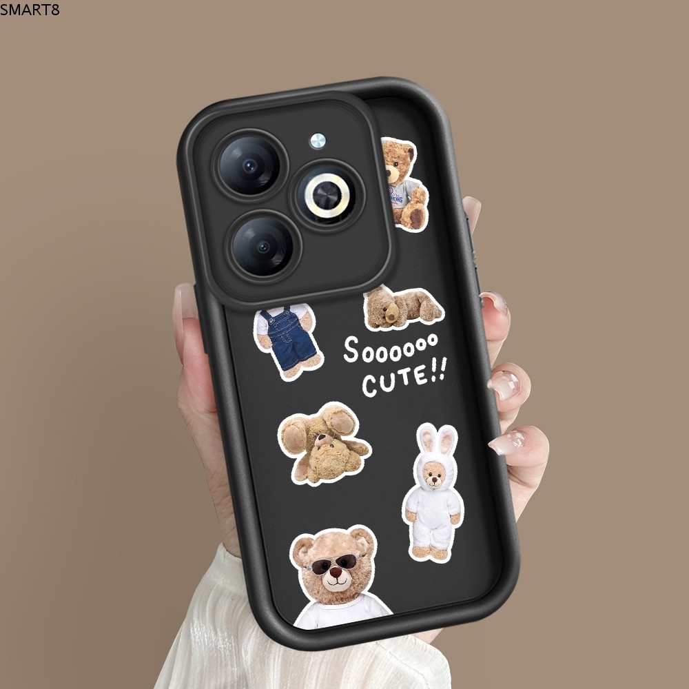 For Infinix Smart 8 เคสอินฟินิกซ์ เคส JGS New Original Design Soft Liquid Silicone Camera Protection Phone Case Cover