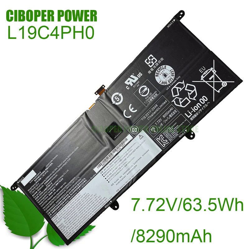 CP New Genuine Laptop Battery L19C4PH0/L19M4PH0 7.72V/8290mAh / 63.5Wh SB10Y75087 For Yoga Slim 9 14