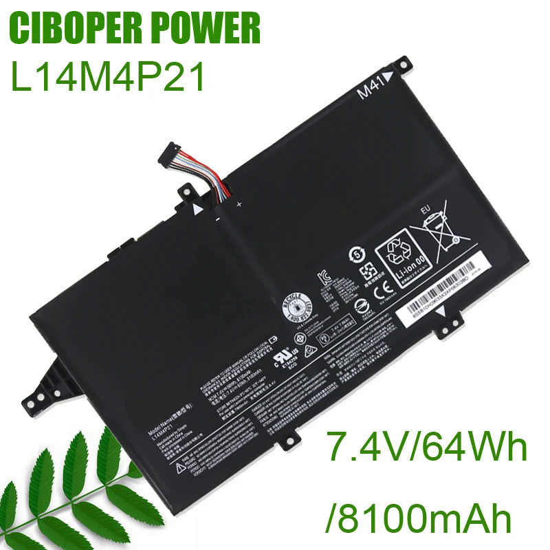 CP Laptop Battery L14M4P21 7.4V/60Wh/8100mAh For M41-70 K41-70 K41-80 K4170 M41-80 Series L14M3P22
