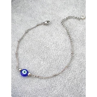 tiny string evil eye bracelet สร้อยคอมือ ตาปีศาจ สายปรับได้ h162
