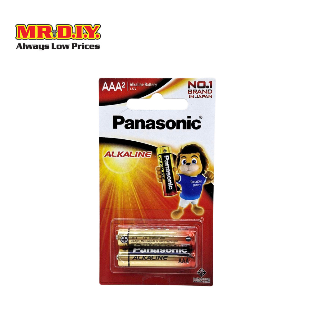 Panasonic ถ่านอัลคาไลน์ LR03T/2B AAA 1.5 โวลต์ (2 ก้อน/แพ็ก)