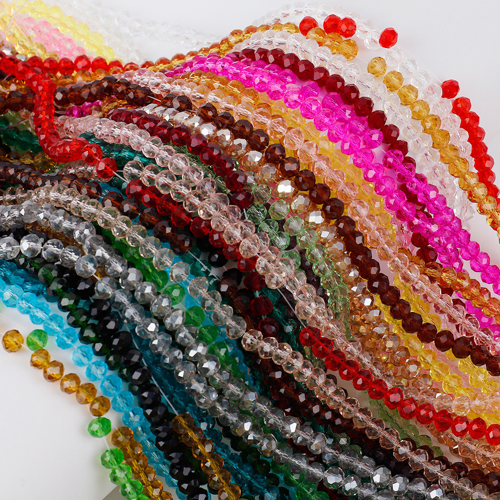 6มิลลิเมตร90ชิ้นโปร่งใสแก้วคริสตัลเหลี่ยมเพชรพลอยแบนลูกปัด ทําเอง เครื่องประดับพวงกุญแจทําอุปกรณ์