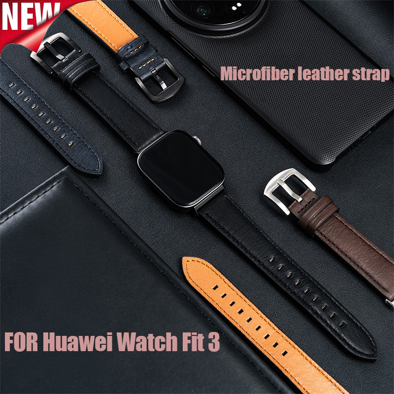 สายหนังสําหรับนาฬิกา Huawei Fit 4 pro/4 สายรัดข้อมืออุปกรณ์เสริมสําหรับ Huawei Watch Fit 3 สร้อยข้อมือเข็มขัด