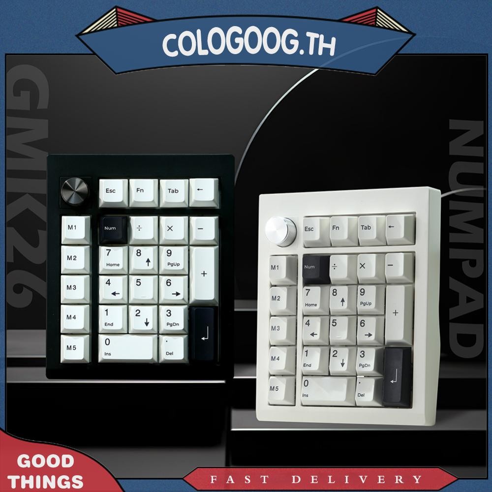 [colog.th] แป้นตัวเลขไร้สาย 2.4 GHz/BT5.0/Type-C แบบมีสาย QMK & VIA Number Pad