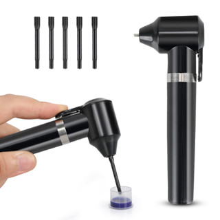 ครื่องผสมหมึกสักไฟฟ้าใช้ถ่าน AA แถมแท่งคนสี 5 แท่ง มีสีดำ