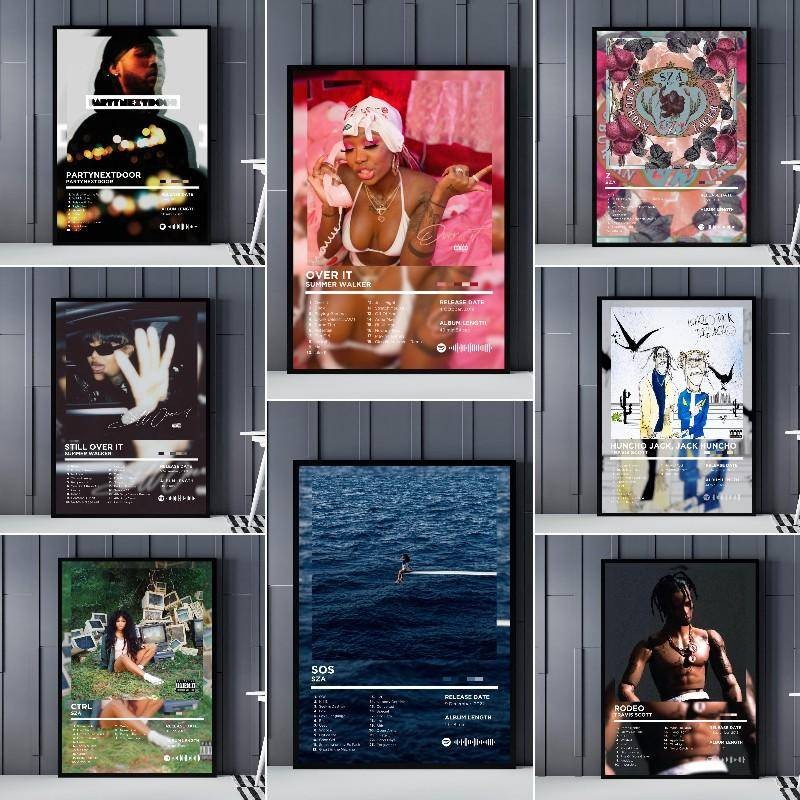 Sza อัลบั้มปกผ้าใบโปสเตอร์, Home Décor, อัลบั้มเพลง Wall Art, Digital Download, SZA Merch, โปสเตอร์เพลง, SOS โปสเตอร์