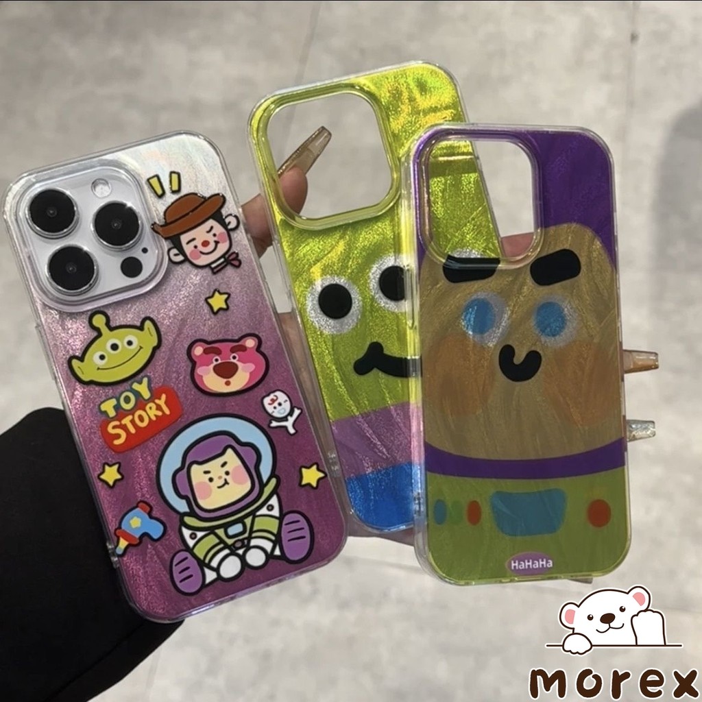 การ์ตูน Lotso Buzz เข้ากันได้เคสไอโฟน 11 16 15 13 12 14 Pro Max XR 16 14 15 7 8 Plus XS MAX X SE Toy Story เอเลี่ยนเคส