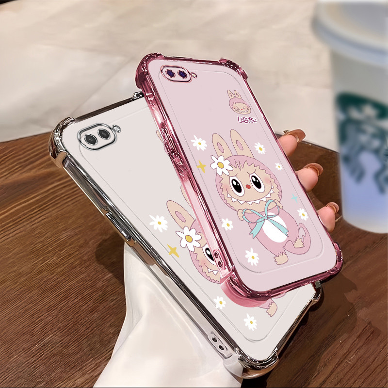 เคส OPPO A3S A5 A12E A1K realme C2 เคสโทรศัพท์ซิลิโคนป้องกันสี่มุม HDTZ