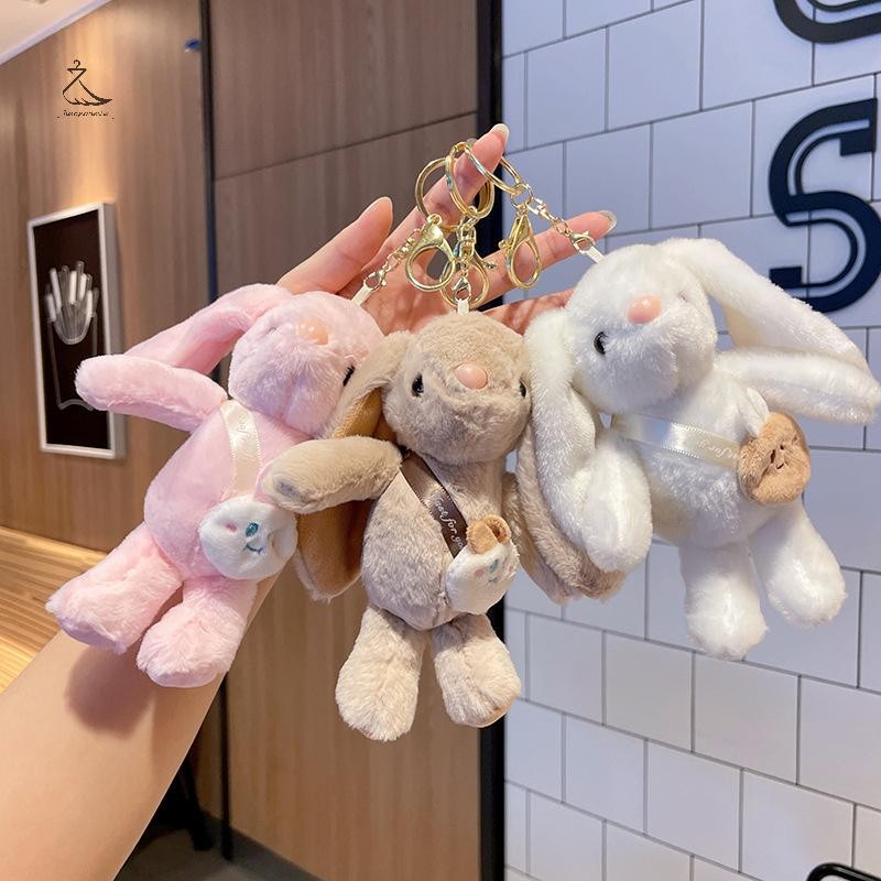 [HSSL] พวงกุญแจ Plush Satchel Bunny พวงกุญแจน่ารักการ์ตูนพวงกุญแจของเล่นตุ๊กตา MCL7717