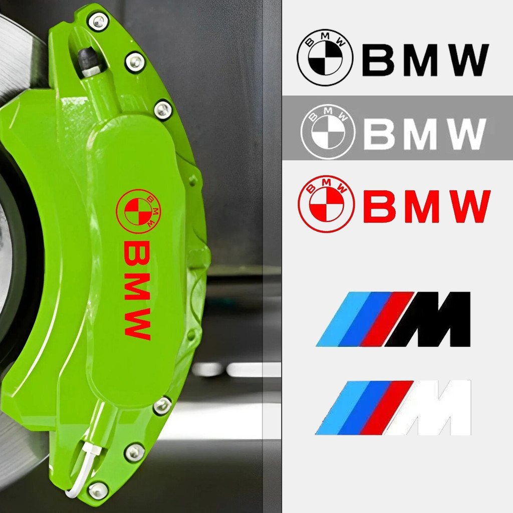6pcs ไวนิลรถ Caliper สติกเกอร์เบรคล้ออัตโนมัติสําหรับ BMW M Power X1 X4 X3 X5 E46 E39 E90 E62 E83 F1