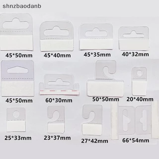 100ชิ้นพีวีซีสล็อตหลุมกาวแขวนแท็กตะขอสินค้ากล่องกระเป๋าแขวนแสดง ใช่