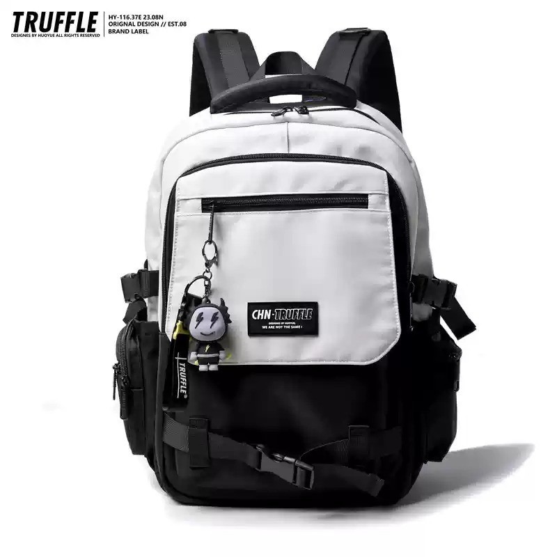Truffle Backpack V.3 2024 ขนาด 47 cm. (Black-Off White) กระเป๋าสำหรับ Macbook Pro 14-16", Macbook Ai