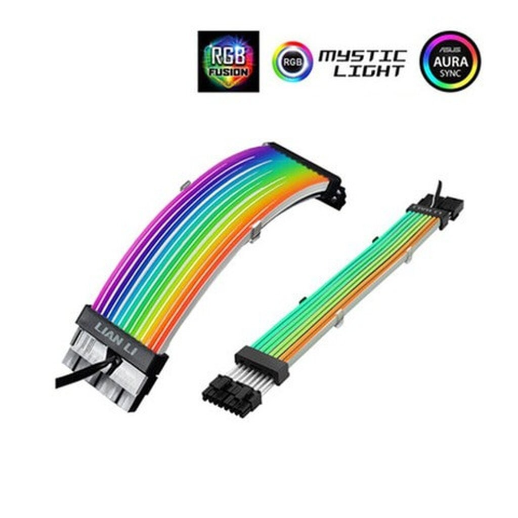 Lian Li STRIMER Plus 24 V2 rgb 24pin / 8pin สายถัก STRIMMER lianli สายแปลง rgb ไฟ แต่งคอม