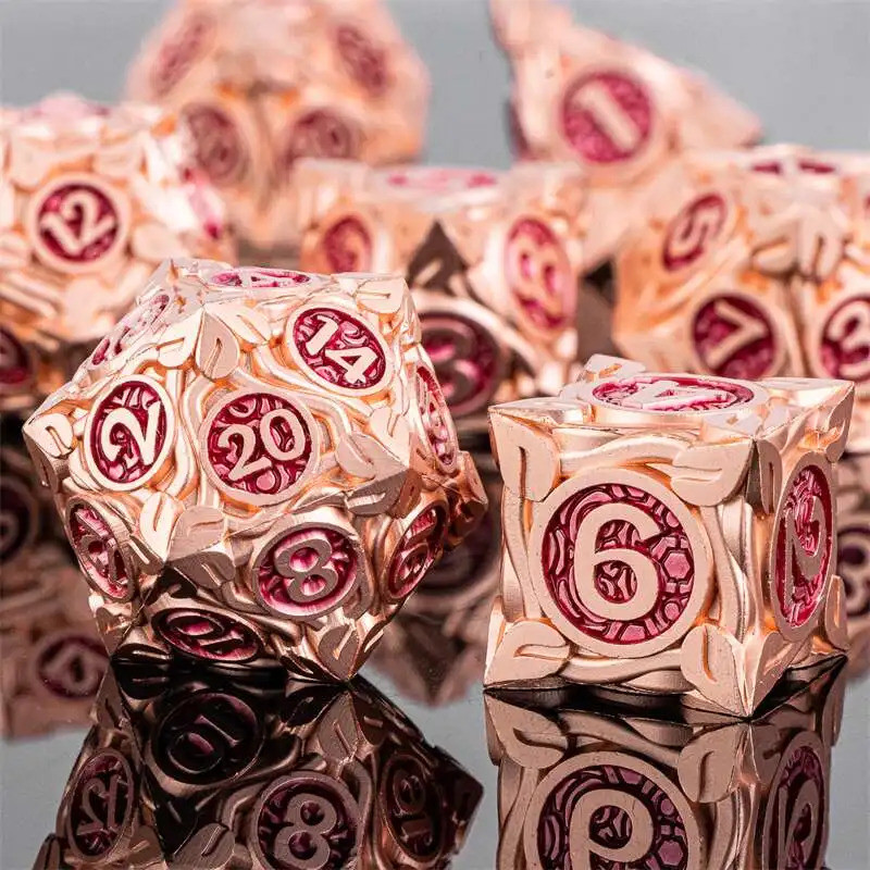 7pcs Dice Set DND Metal Dice Full Set Dice for Dungeons and Dragons Polyhedral Dice RPG Dice D&D Dic