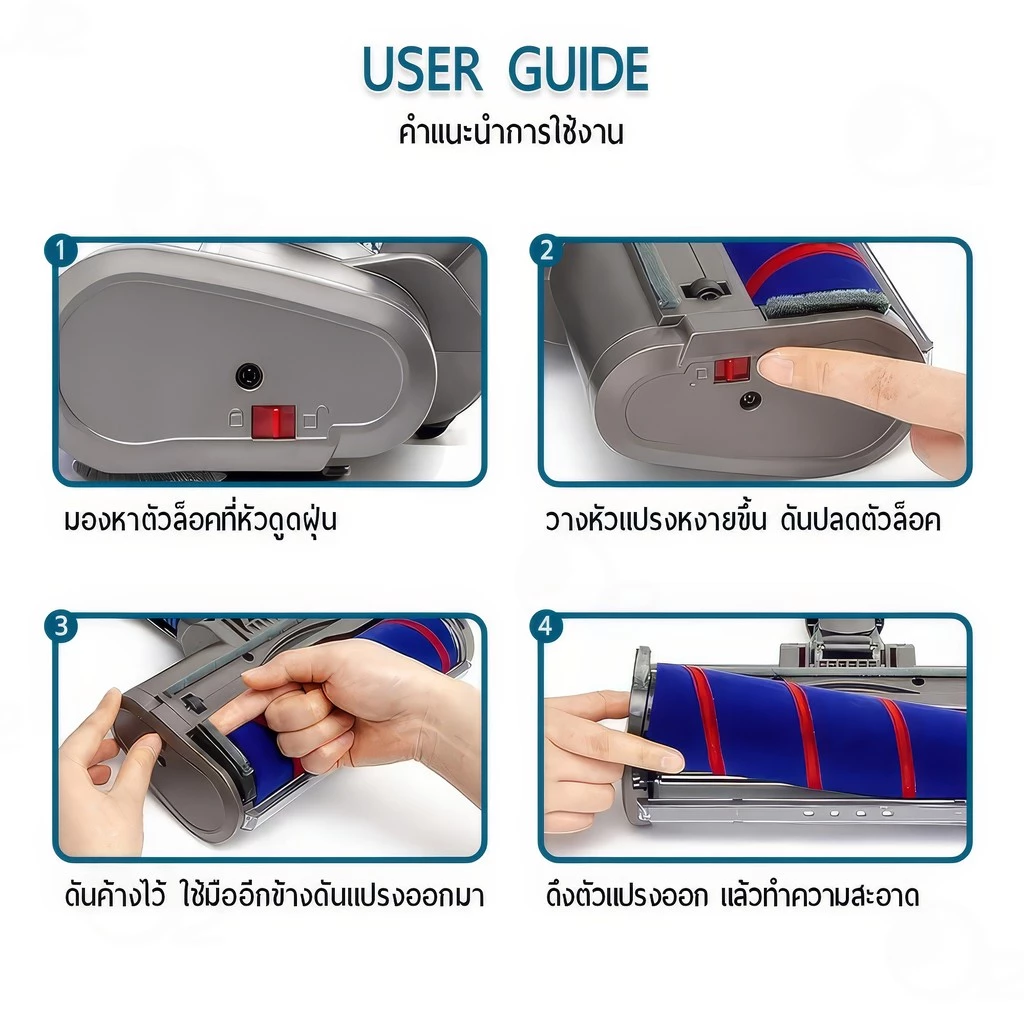 9Gadget หัวดูดฝุ่นไฟฟ้า Dyson V12 Detect Slim / V10 Slim Electric Head thumbnail 6